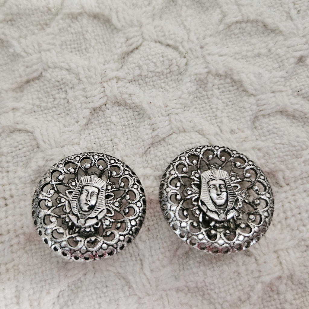 Rare Egyptian Revival Earring Set Western Germany